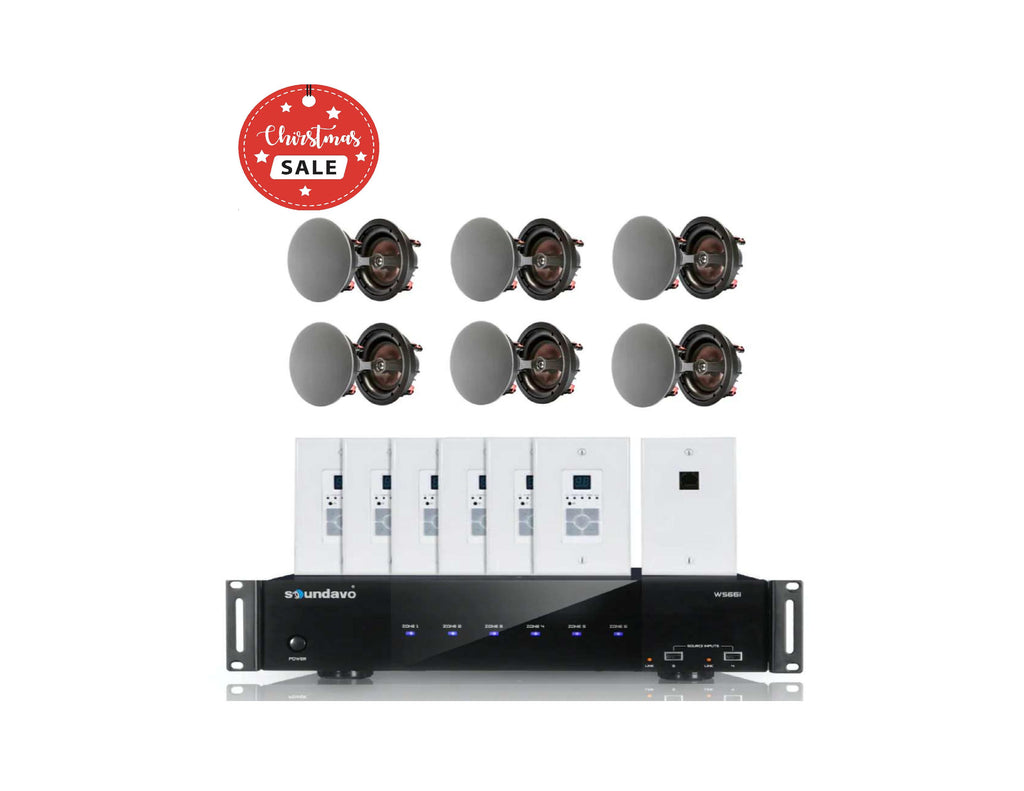 *CHRISTMAS SALE* WS66i (KIT-Package) Whole-Home Audio Matrix Controller with 6 Pairs of IC-860CF In-Ceiling 8" Speakers